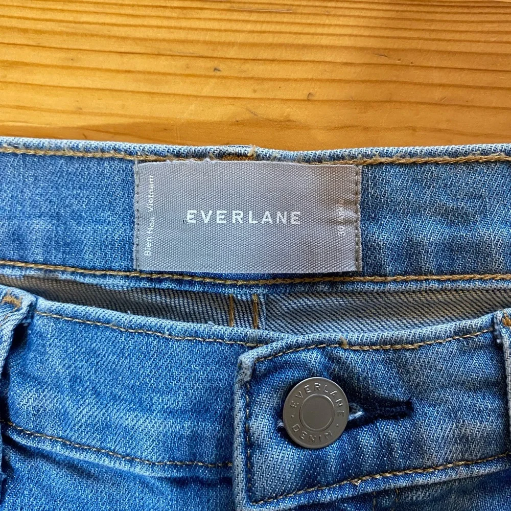 Everlane High Rise Classic Ankle Jean Vintage Light Wash Blue Size 30